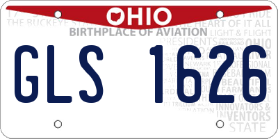 OH license plate GLS1626