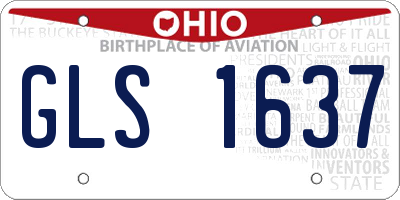 OH license plate GLS1637