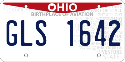 OH license plate GLS1642