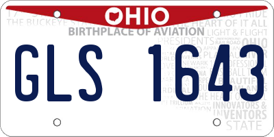 OH license plate GLS1643