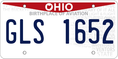 OH license plate GLS1652