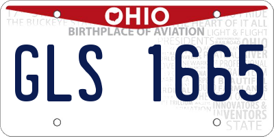 OH license plate GLS1665