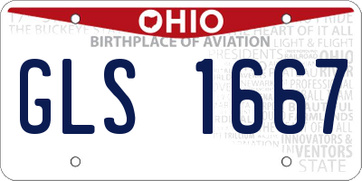OH license plate GLS1667