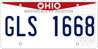 OH license plate GLS1668