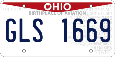 OH license plate GLS1669