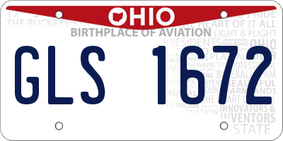 OH license plate GLS1672