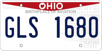 OH license plate GLS1680