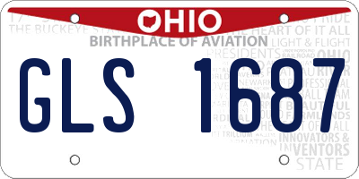 OH license plate GLS1687
