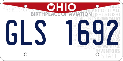 OH license plate GLS1692