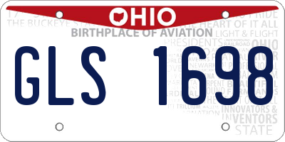 OH license plate GLS1698