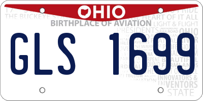 OH license plate GLS1699