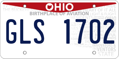 OH license plate GLS1702