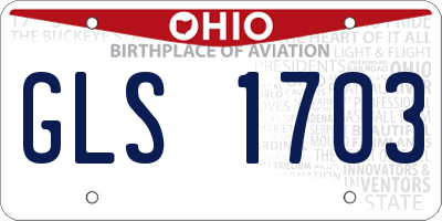 OH license plate GLS1703