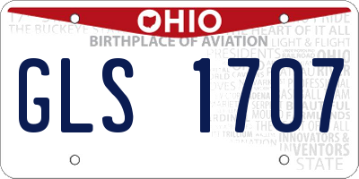 OH license plate GLS1707