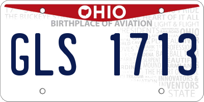 OH license plate GLS1713