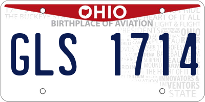OH license plate GLS1714