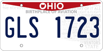 OH license plate GLS1723
