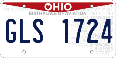 OH license plate GLS1724