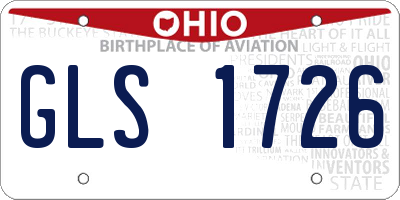 OH license plate GLS1726