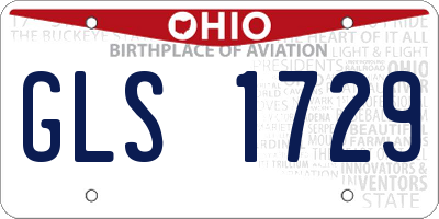 OH license plate GLS1729