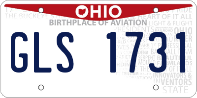 OH license plate GLS1731