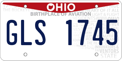 OH license plate GLS1745