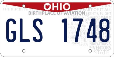 OH license plate GLS1748