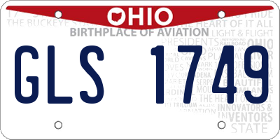 OH license plate GLS1749