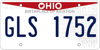 OH license plate GLS1752