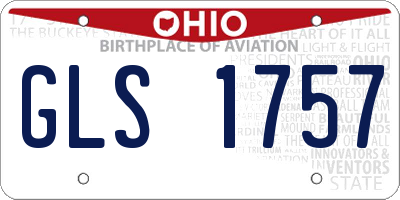 OH license plate GLS1757
