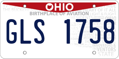 OH license plate GLS1758