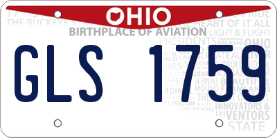 OH license plate GLS1759