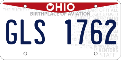 OH license plate GLS1762