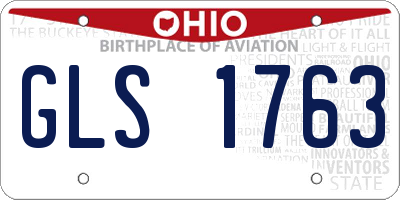 OH license plate GLS1763
