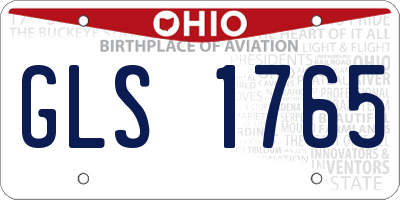 OH license plate GLS1765