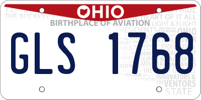 OH license plate GLS1768