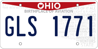 OH license plate GLS1771