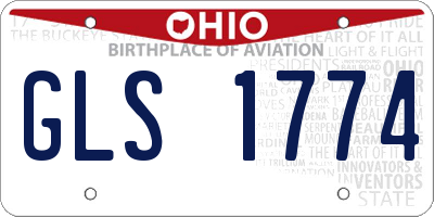 OH license plate GLS1774