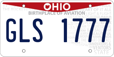 OH license plate GLS1777
