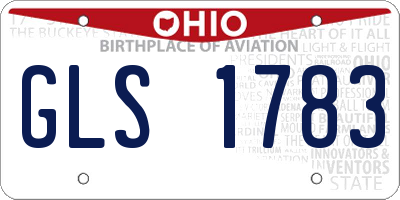 OH license plate GLS1783