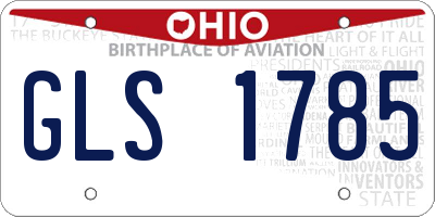 OH license plate GLS1785