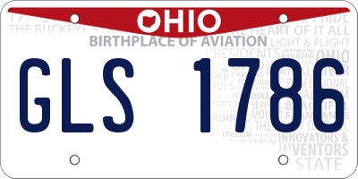 OH license plate GLS1786