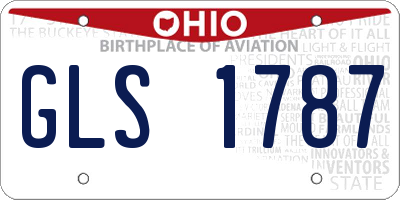 OH license plate GLS1787