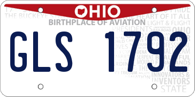 OH license plate GLS1792