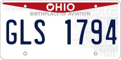 OH license plate GLS1794