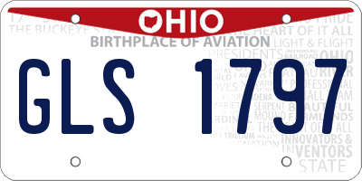 OH license plate GLS1797