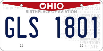 OH license plate GLS1801