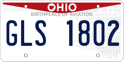 OH license plate GLS1802