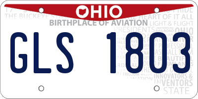 OH license plate GLS1803