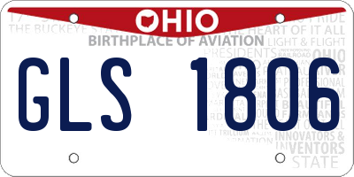 OH license plate GLS1806